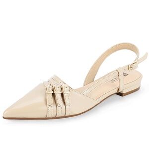 Elegant Cream Slingback Flats